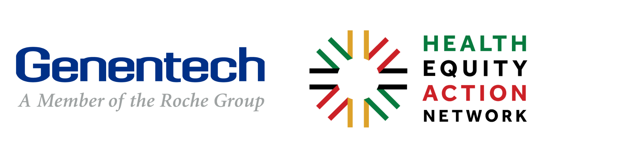 Logos: Genentech, Health Equity Action Network
