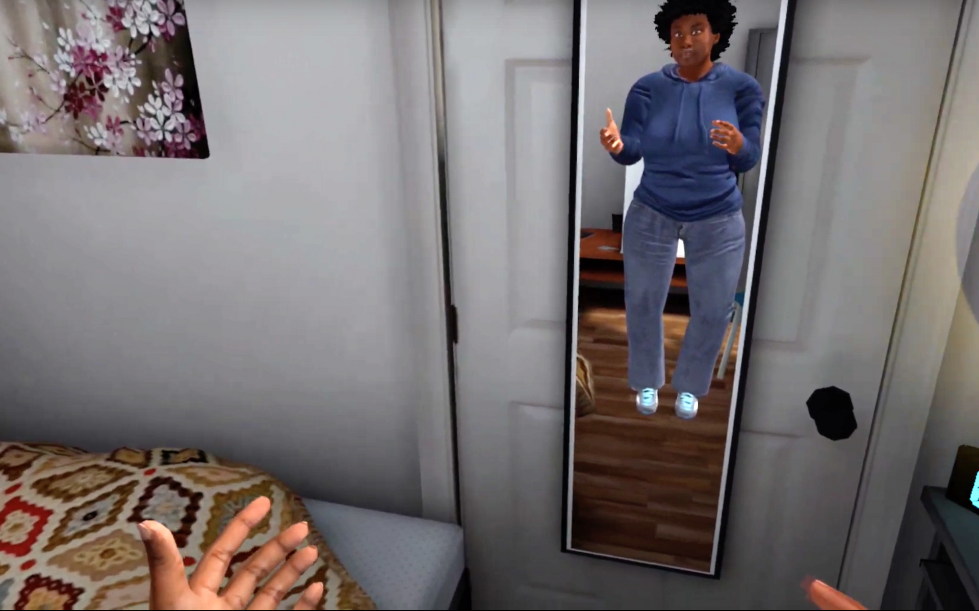 Monique character inside the CULTIVATE VR